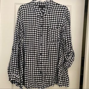Lane Bryant gingham flannel shirt